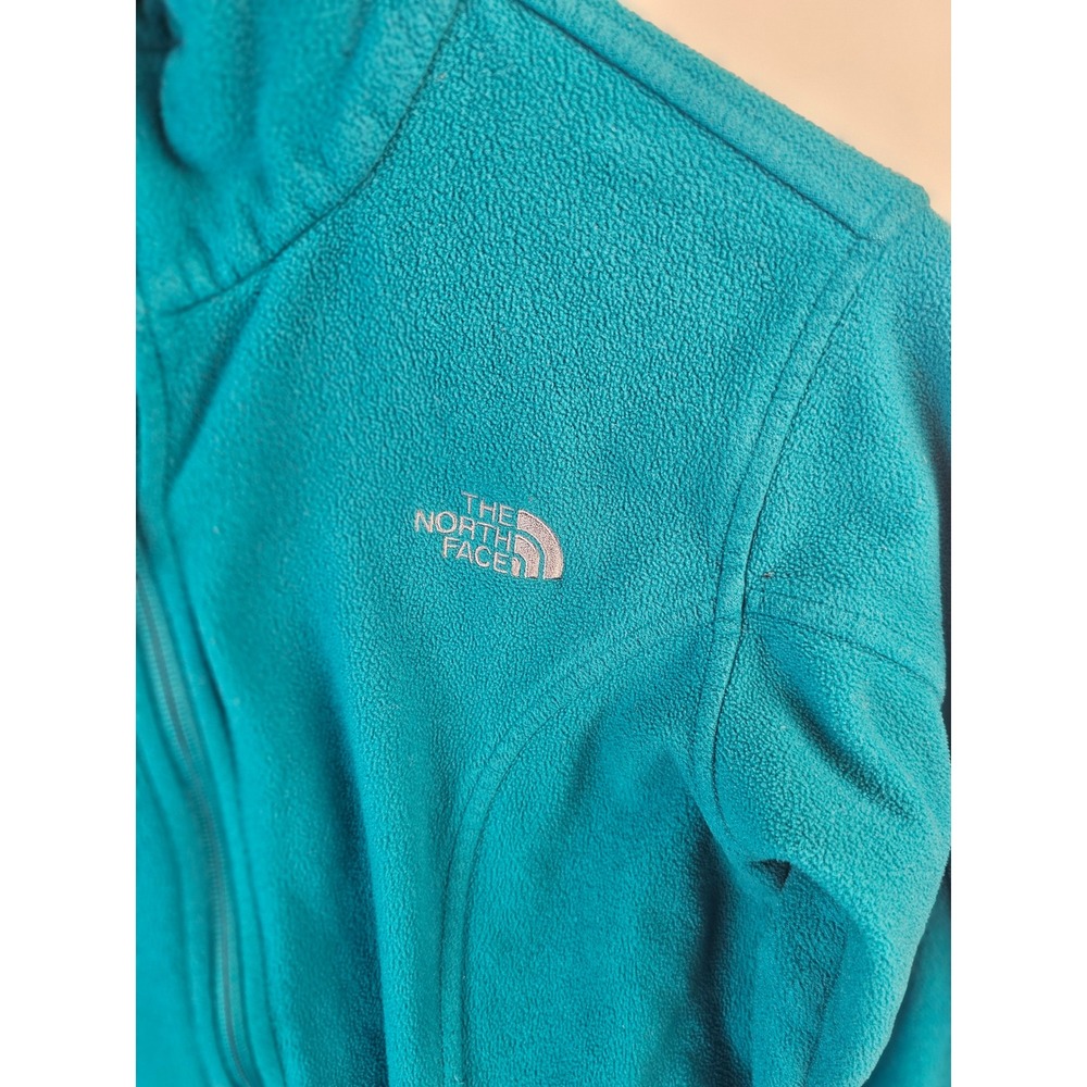 The North Face Womens TKA 100 Full Zip Fleece Jacket Teal Blue Medium - Picture 3 of 13